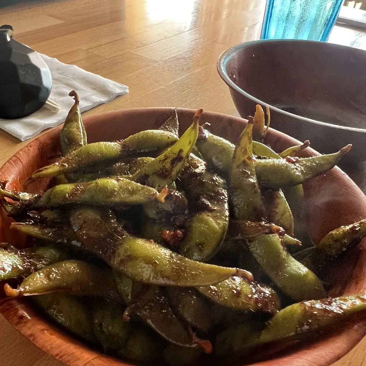 spicy edamame 辛い枝豆